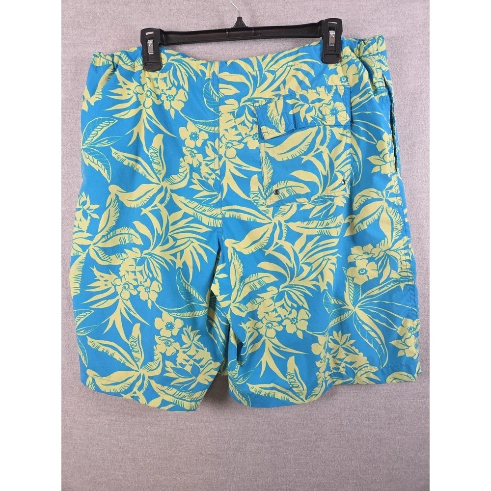 Polo Sport Ralph Lauren‎ L Swim Trunks Bathing Suit Shorts Lined Blue Tropical